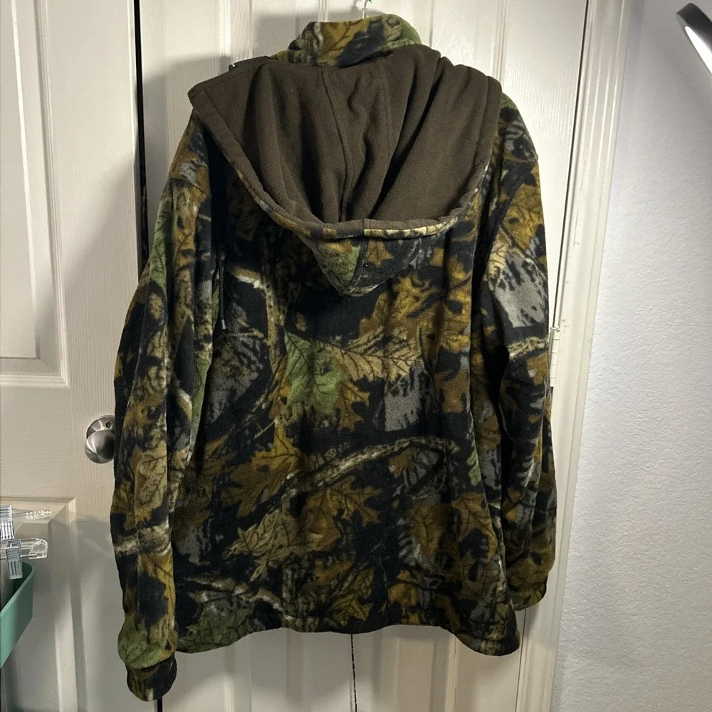 Black Canyon Outfitters Jacket Men 3XL Fleece Camo/Brown Reversible Warm